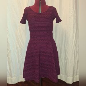 Elegant Burgundy Lace Dress